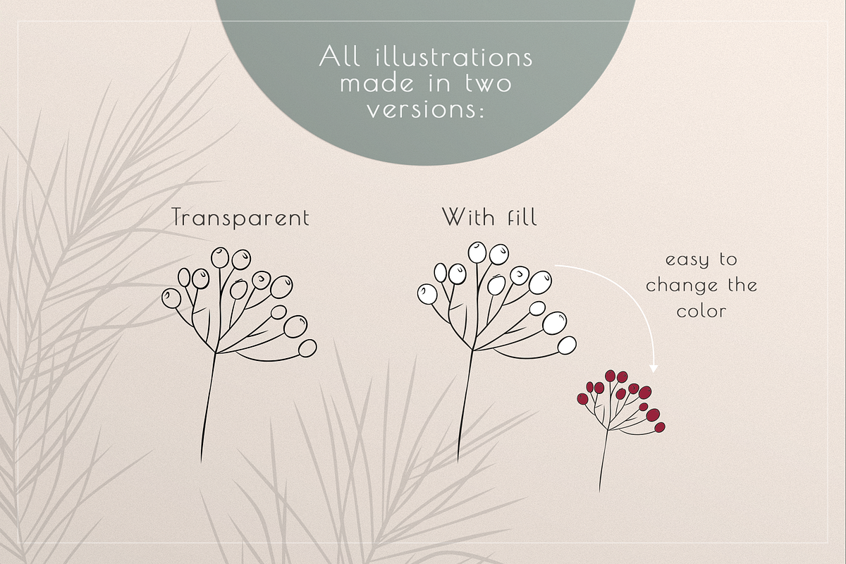 Winter line drawing collection, an Illustration by Anna.Klets (Photo 5 of 12)
