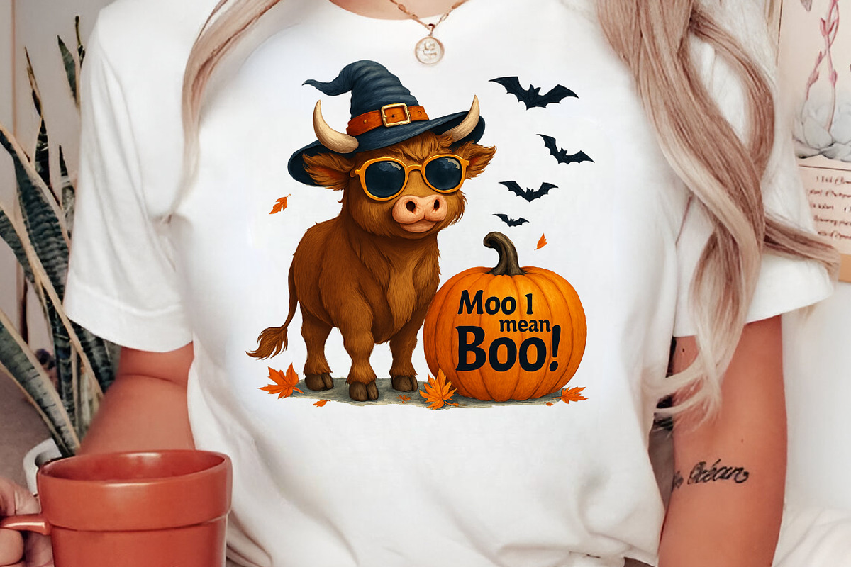 Funny Fall Pumpkin Cow Png, an Illustration by Craft Nest (Photo 2 of 6)