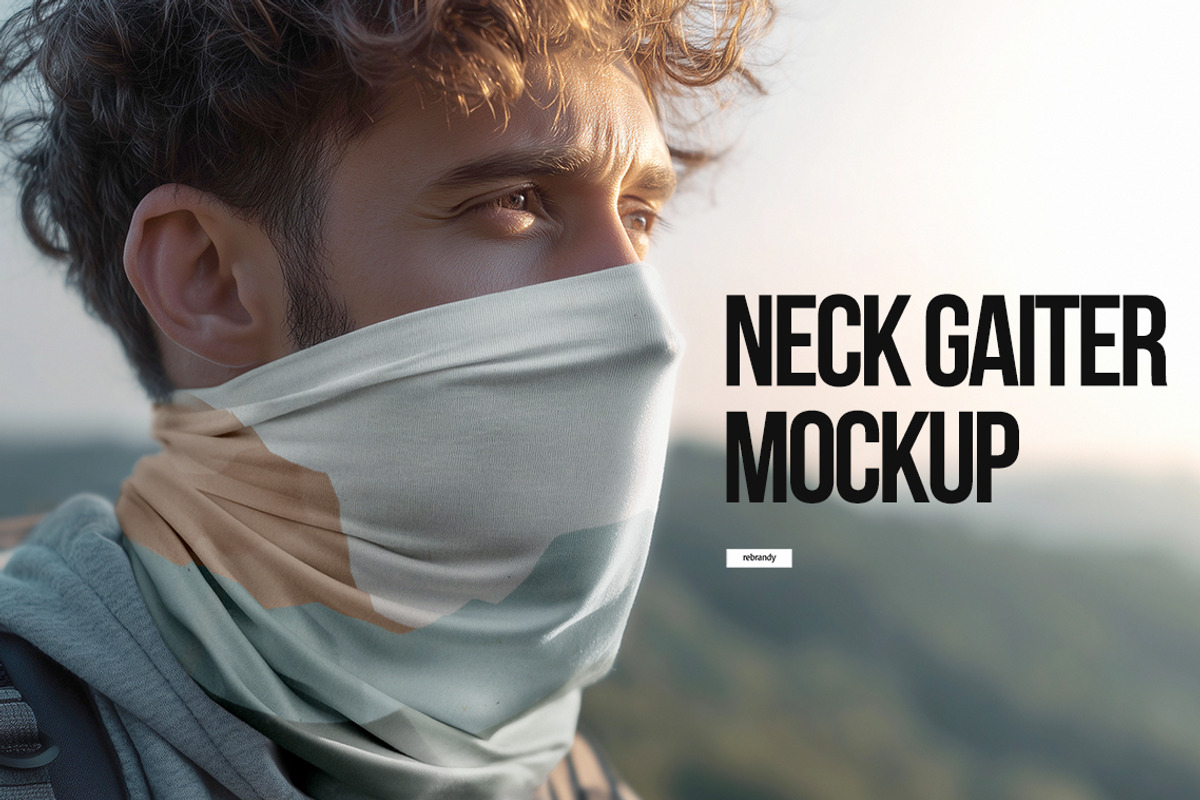 Neck Gaiter Neckwear Mockup, a Mask Mockup by rebrandy (Photo 1 of 8)