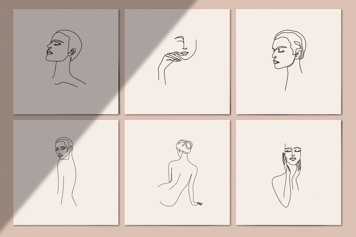 One Line Secret. Line Art Women, a Person Illustration by AnMark (Photo 2 of 10)