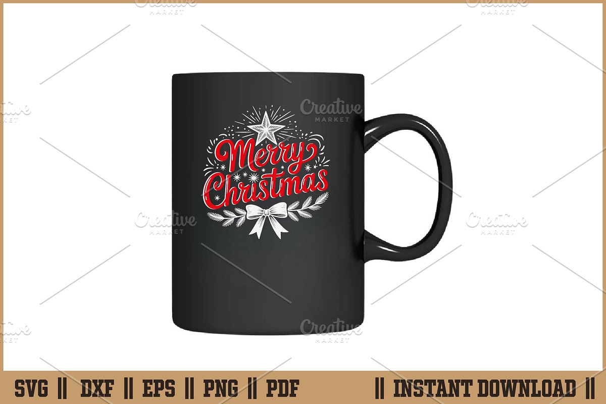 Merry Christmas Holiday Quote SVG, a Seasonal Illustration by Handy Arts Studio (Photo 3 of 3)