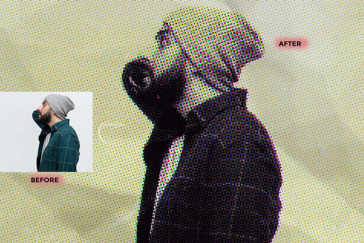 HALFTONE X Experimental Halftone, an Action Add-On by Studio Retouch (Photo 6 of 63)