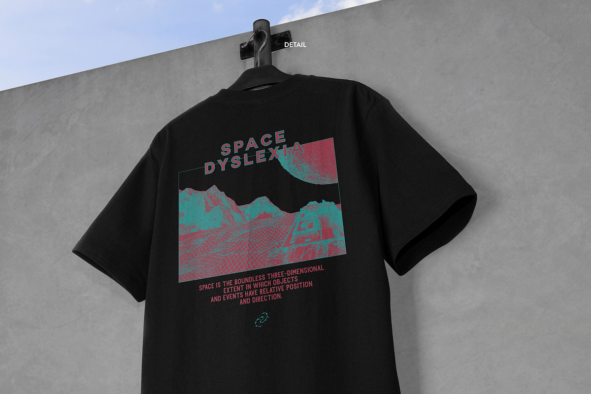 Realistic T-shirt on Wall Mockup, an Apparel Mockup by Uncentrifuged Pressure (Photo 9 of 9)