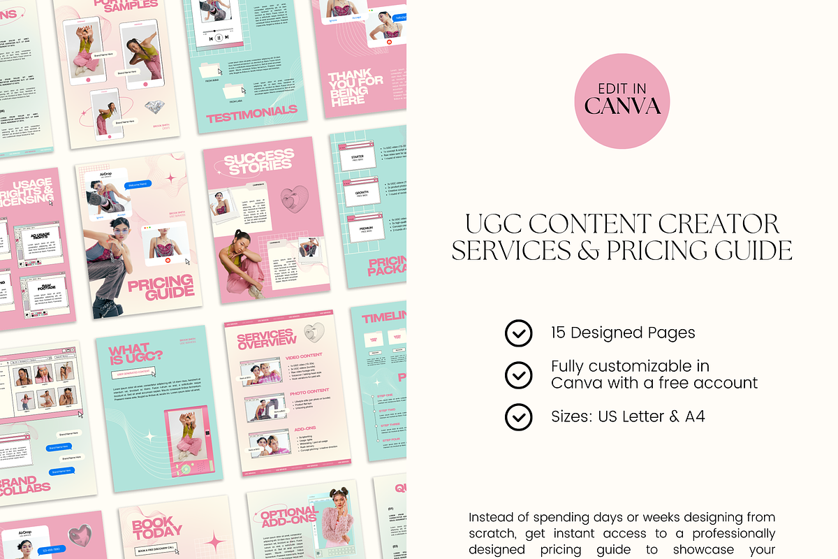UGC Content Creator Pricing Guide, a Marketing Template by Branding Babe Co. (Photo 2 of 6)