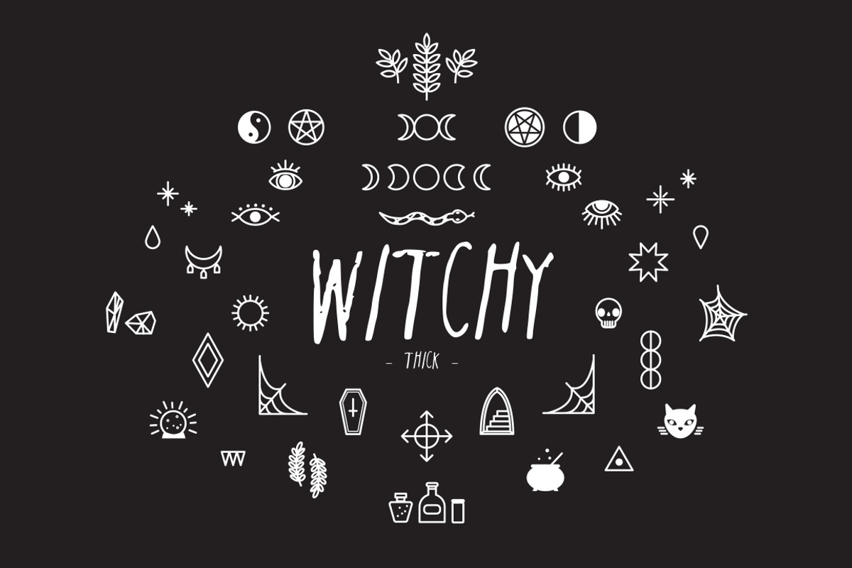 Witchy: Vector Pack + Font preview 2