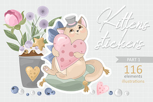 Kittens Stickers. Part 1