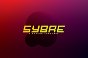 Sybre - Futuristic Font, a Sans Serif Font by Linecreative (Thumbnail 1 of 7)