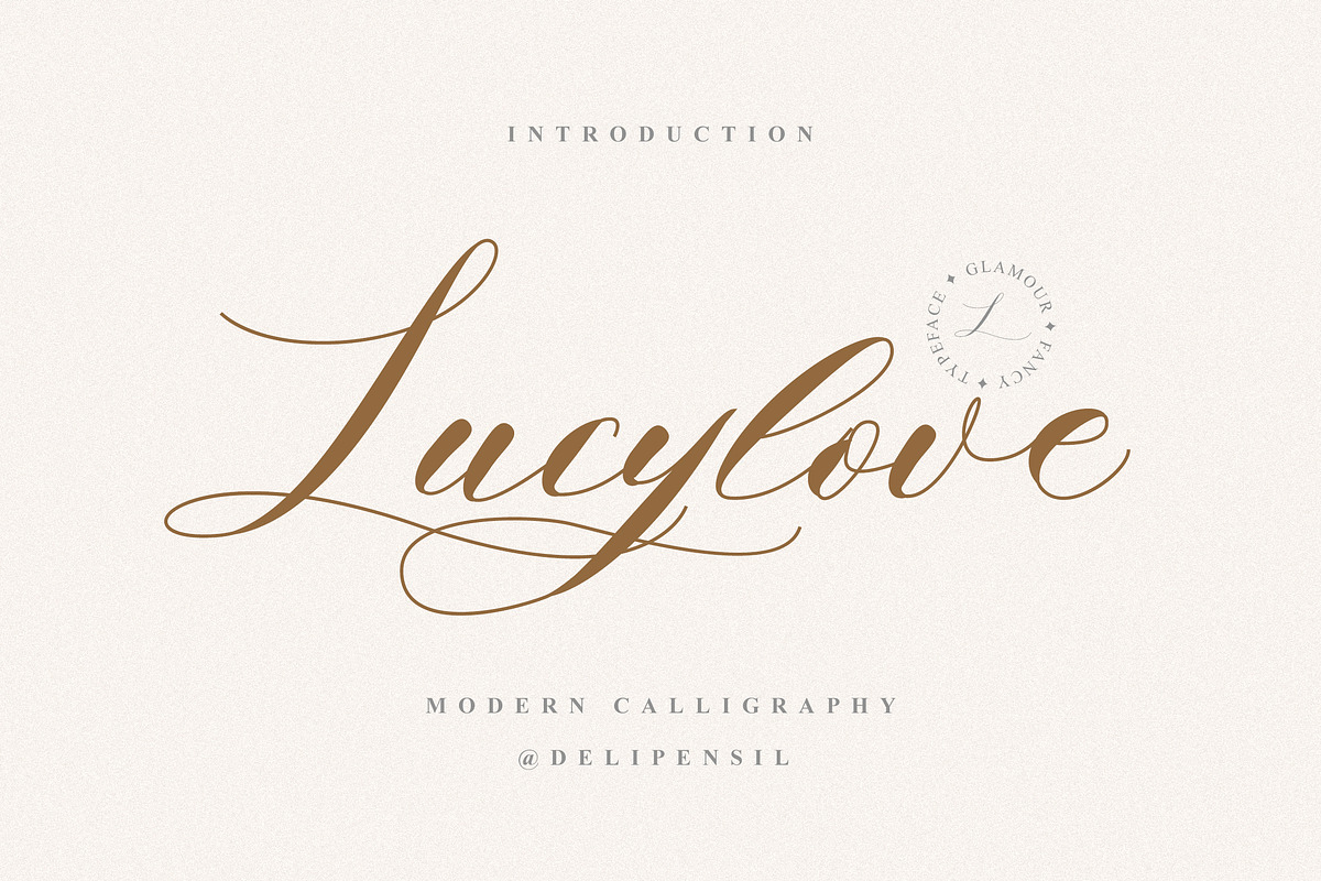 Lucylove - Modern Calligraphy, a Script Font by delipensil (Photo 11 of 11)