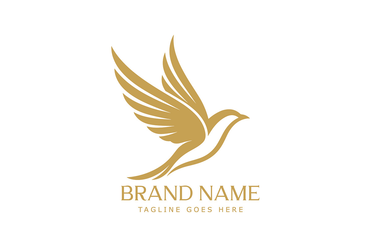 Golden Bird Logo | Luxury & Freedom, an Animal Illustration by Master Design (Photo 2 of 2)