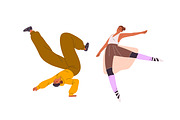 Dancing people. Dancers set, posters, a Person Illustration by PaperTrident (Thumbnail 4 of 12)