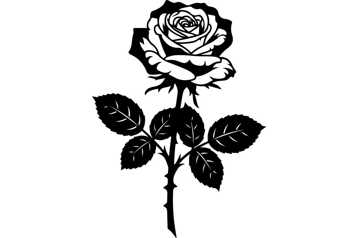 Rose Silhouette File Bundle, a Decorative Illustration by Designer_Momina (Photo 8 of 21)