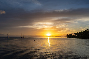 Sunset Over Tahaa Island, French Polynesia, a Photo by GoodGoods