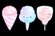 Cotton Candy Clipart, an Illustration by greywalnutstudio (Thumbnail 4 of 4)