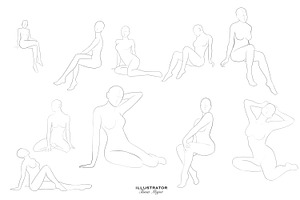 Procreate Female Pose Stamps