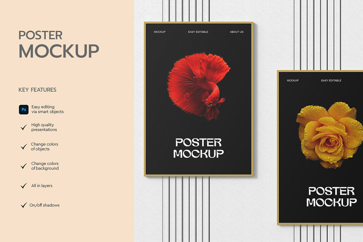 Poster Frame Mockup Set Template, a Product Mockup by graphypix (Photo 2 of 4)