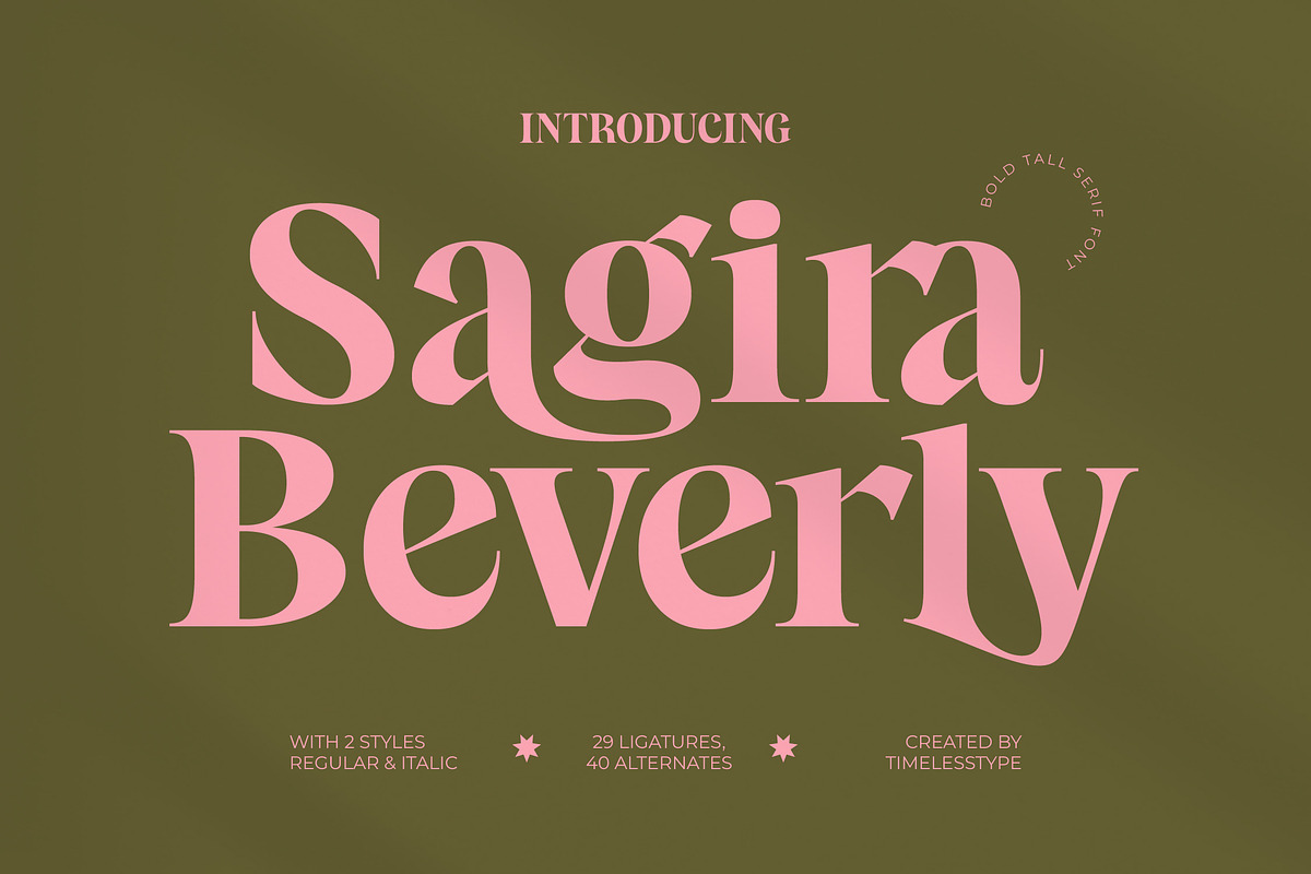 Sagira Beverly Modern Display Serif, a Script Font by timelesstype.co (Photo 1 of 15)