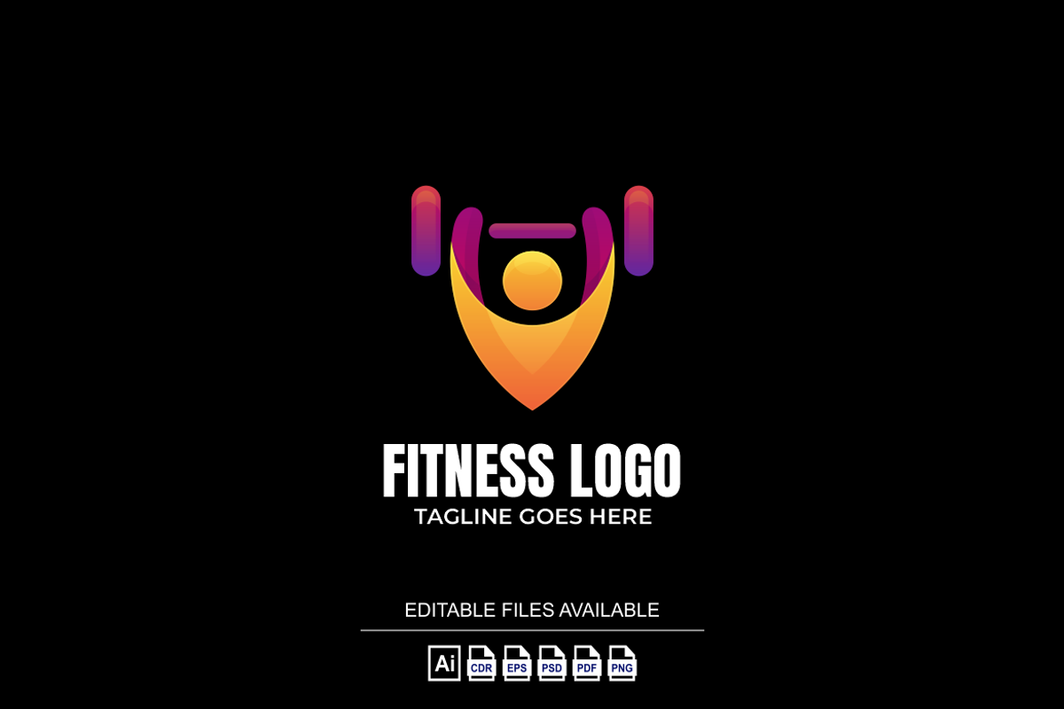 Colorful Fitness  Logo, a Branding & Logo Template by Ibnipro1