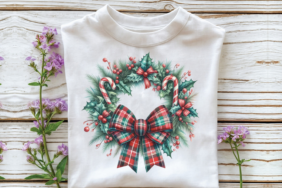 Grass Wreath Christmas Sublimation, an Illustration by CraftArtStudio (Photo 5 of 6)