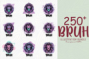 Set of vibrant purple lion head, an Object Illustration by Sofia's Fashion (Thumbnail 1 of 4)