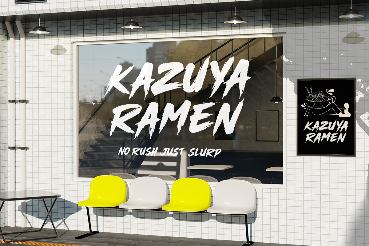 Rush Zone - Handwritting Brush Font, a Handwritten Font by Afkari Studio (Photo 4 of 10)