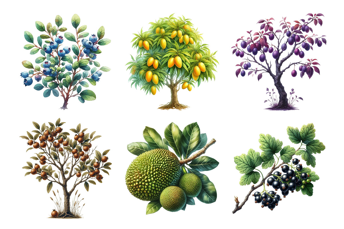 Watercolor Fruit Trees Clipart, an Icon by Daily.Designs (Photo 3 of 4)