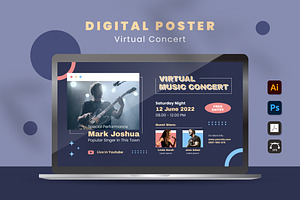 Virtual Concert Digital Poster