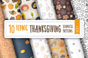 Iconic Thanksgiving Seamless Pattern, a Pattern Graphic by oelhoem (Thumbnail 1 of 5)