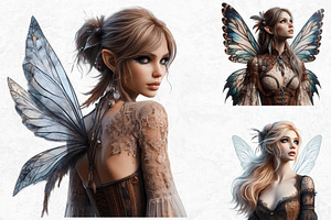 Western Boho Fairy Clipart Set