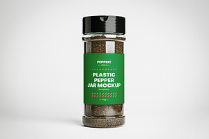 Plastic Pepper Jar Mockup