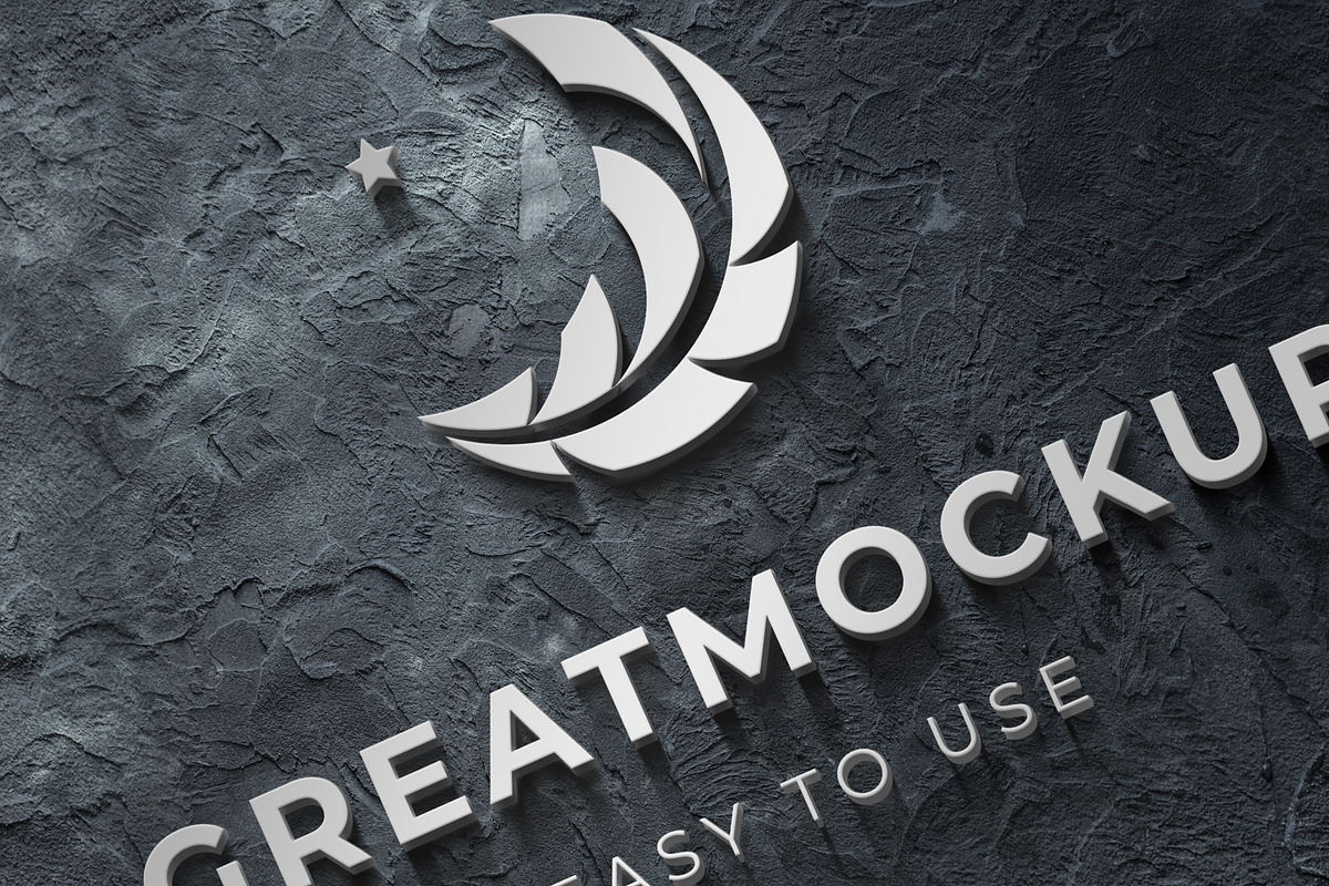 3D wall Logo Mockup Sign, a Product Mockup by shaman (Photo 5 of 6)