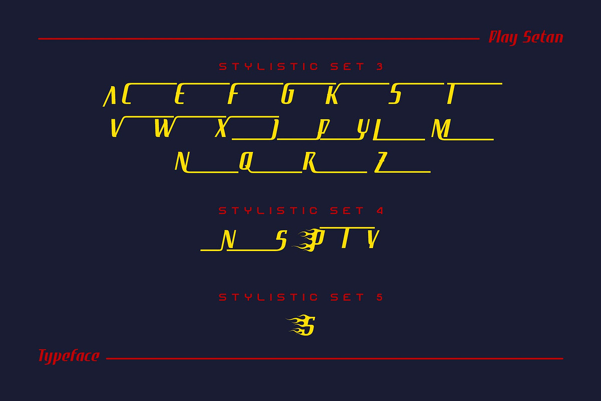 Play Setan Typeface, a Sans Serif Font by alit design (Photo 3 of 15)