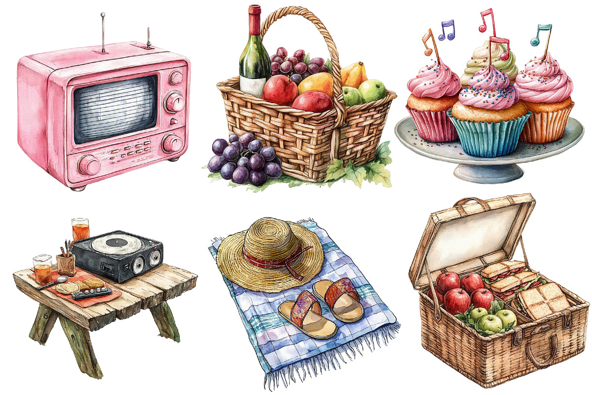 Picnic Party Music Festival Clipart, an Illustration by Designworld (Photo 3 of 5)