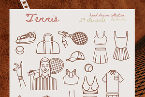 Tennis Illustration Pack, a Sport Illustration by Anada Arty