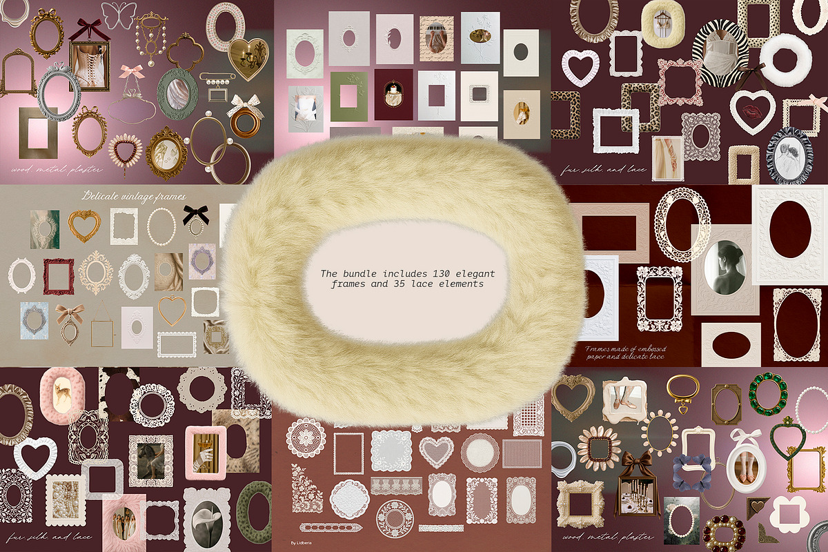 4 in 1: Romantic Archive Bundle, a Texture Graphic by Lidberia (Photo 8 of 9)