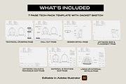 Raglan Jacket Tech Pack Template, a Design Template by The Fashion Work Store (Thumbnail 3 of 3)