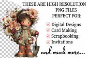 Whimsical Spring Girl Clipart, an Illustration by Daily.Designs (Thumbnail 2 of 8)
