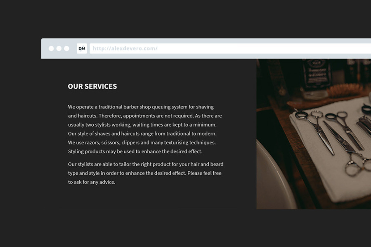 Cedric: One-Page PSD Template, a Landing Page Template by Devero (Photo 7 of 16)
