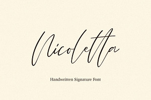 Nicoletta Handwritten Signature Font