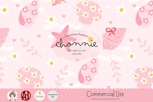 Cute Shell Seamless Pattern