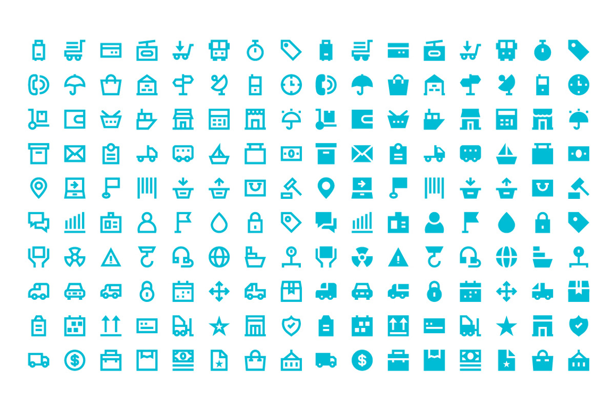 160 Shipping and Delivery Icons, a Solid Icon by Creative Stall (Photo 2 of 4)