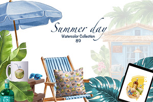 Summer vacation on the beach.