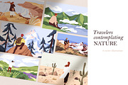 Travelers enjoying views set, a Person Illustration by Good Studio (Thumbnail 1 of 12)