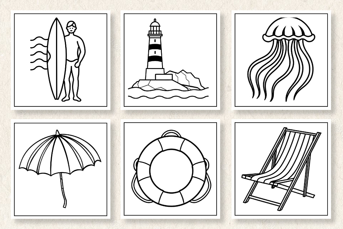 Beach Scene Coloring Book, an Arts & Entertainment Photo by Wow Magic (Photo 3 of 3)