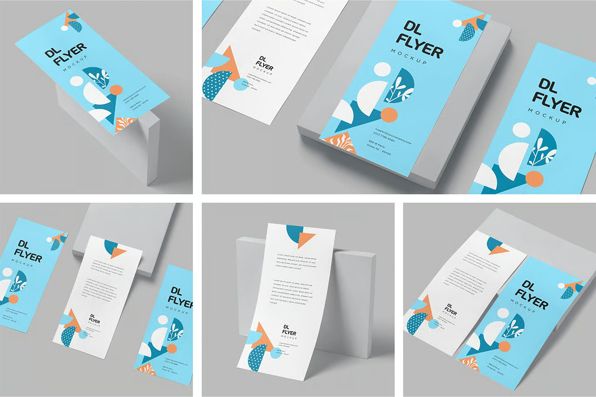 DL Size Flyer Mockups, an Advertising Mockup by megostudi0 (Photo 1 of 7)