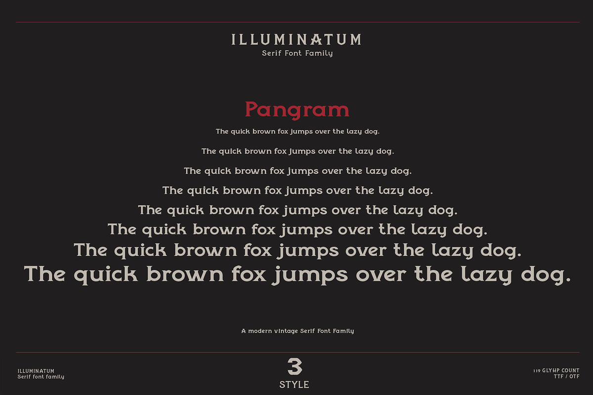 illuminatum - serif font family, a Serif Font by Artistic & Unique (Photo 12 of 14)