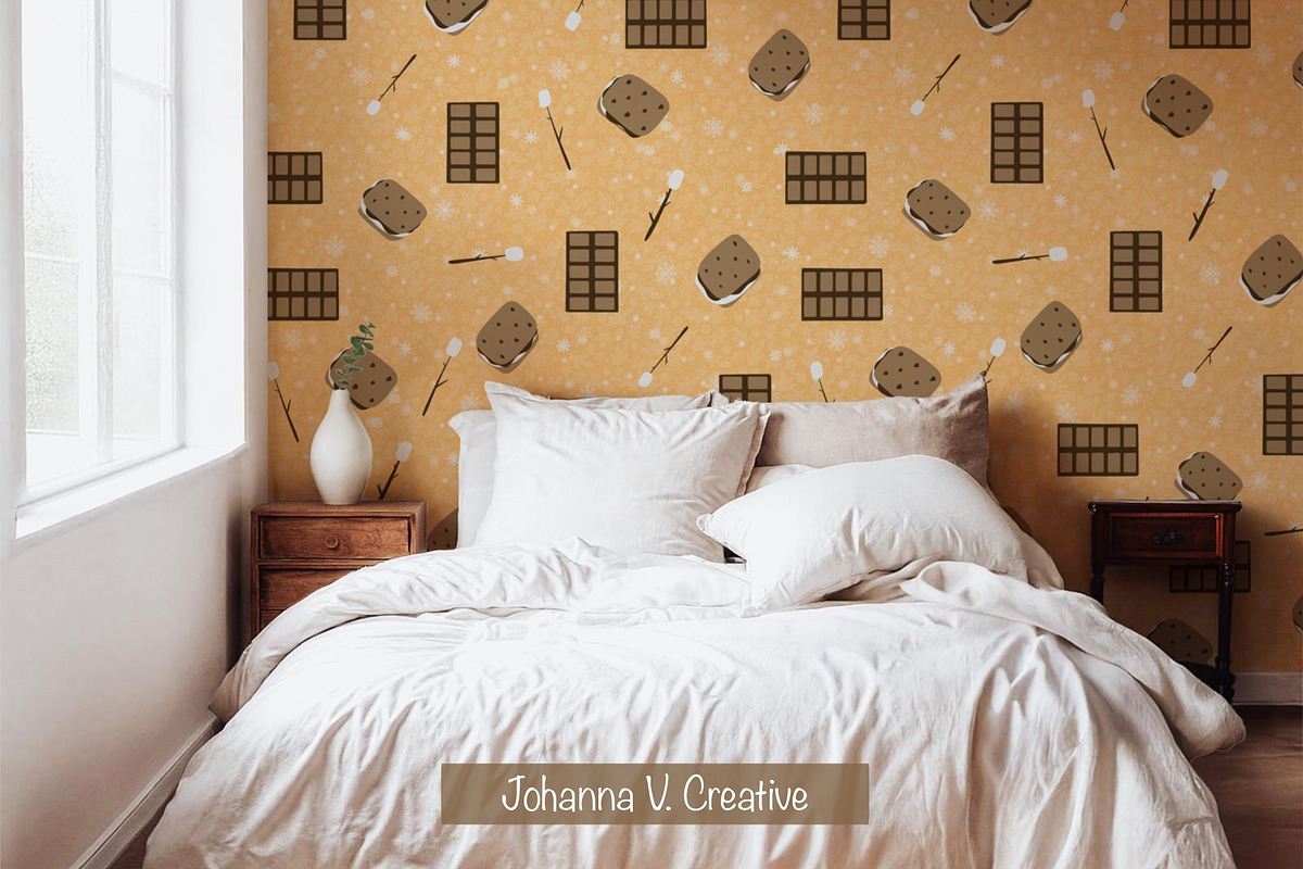 S’mores Seamless Pattern – Cozy Camp, an Illustration by Johanna V. Creative (Photo 2 of 3)
