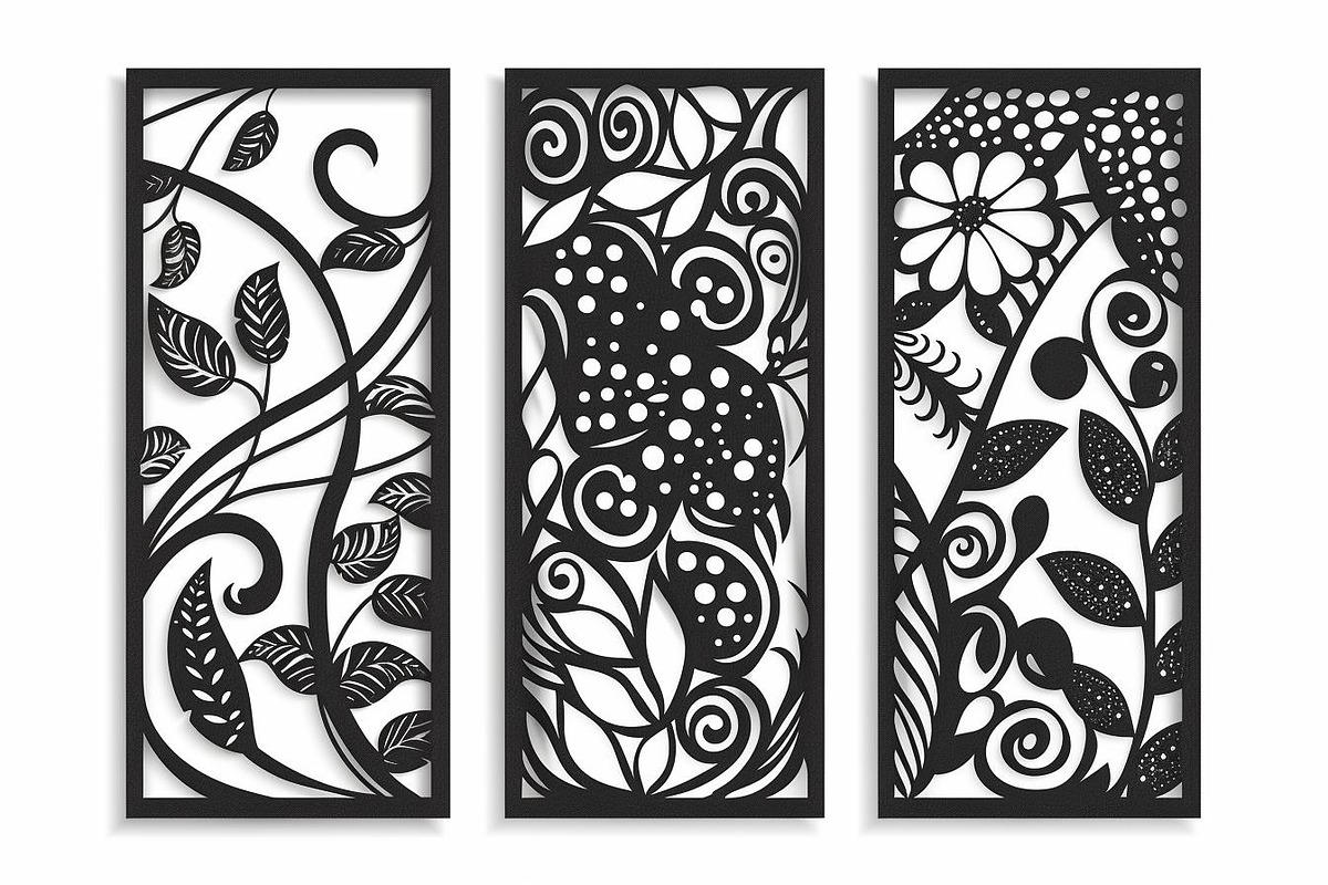 Decorative Wall Art Panel Vector Set, an Illustration by BIPLOB EXPERT (Photo 6 of 9)
