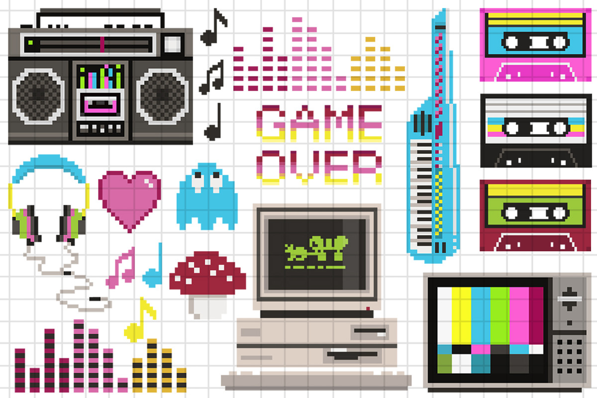 Entertainment Pixel Clip Art Collect, a Person Illustration by Dapper Dudell (Photo 2 of 3)