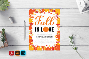 Fall Bridal Shower Invitation