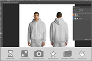 Male Hoodie Front Back PSD, a Hoody Mockup by Bruno's Shop (Thumbnail 2 of 3)